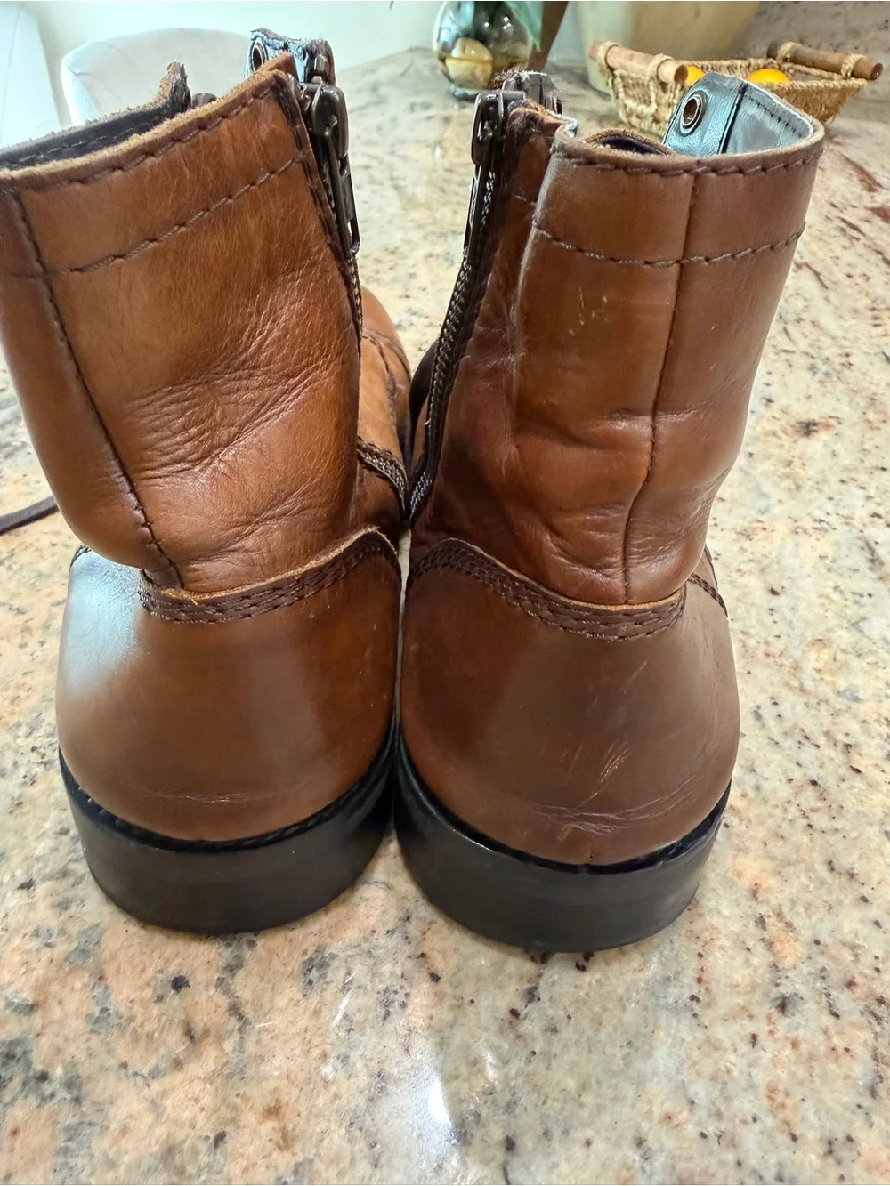 Steve Madden Men’s Brown Leather Lace-up Ankle Boots Size 9